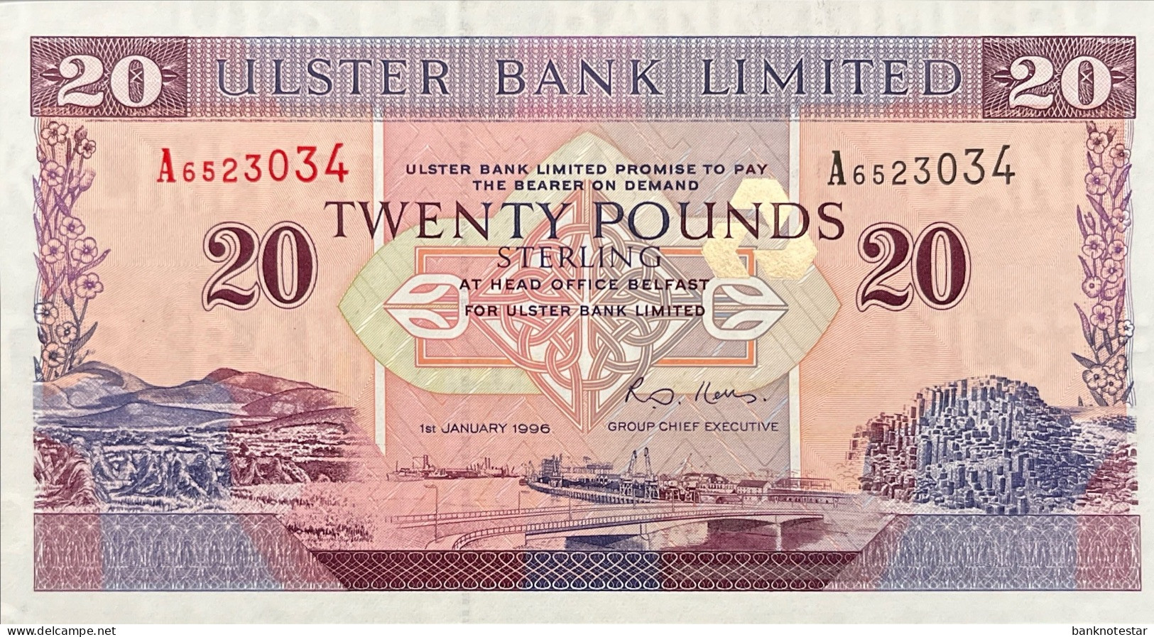 Northern Ireland 20 Pounds, P-337a (1.1.1996) - UNC - 20 Pounds
