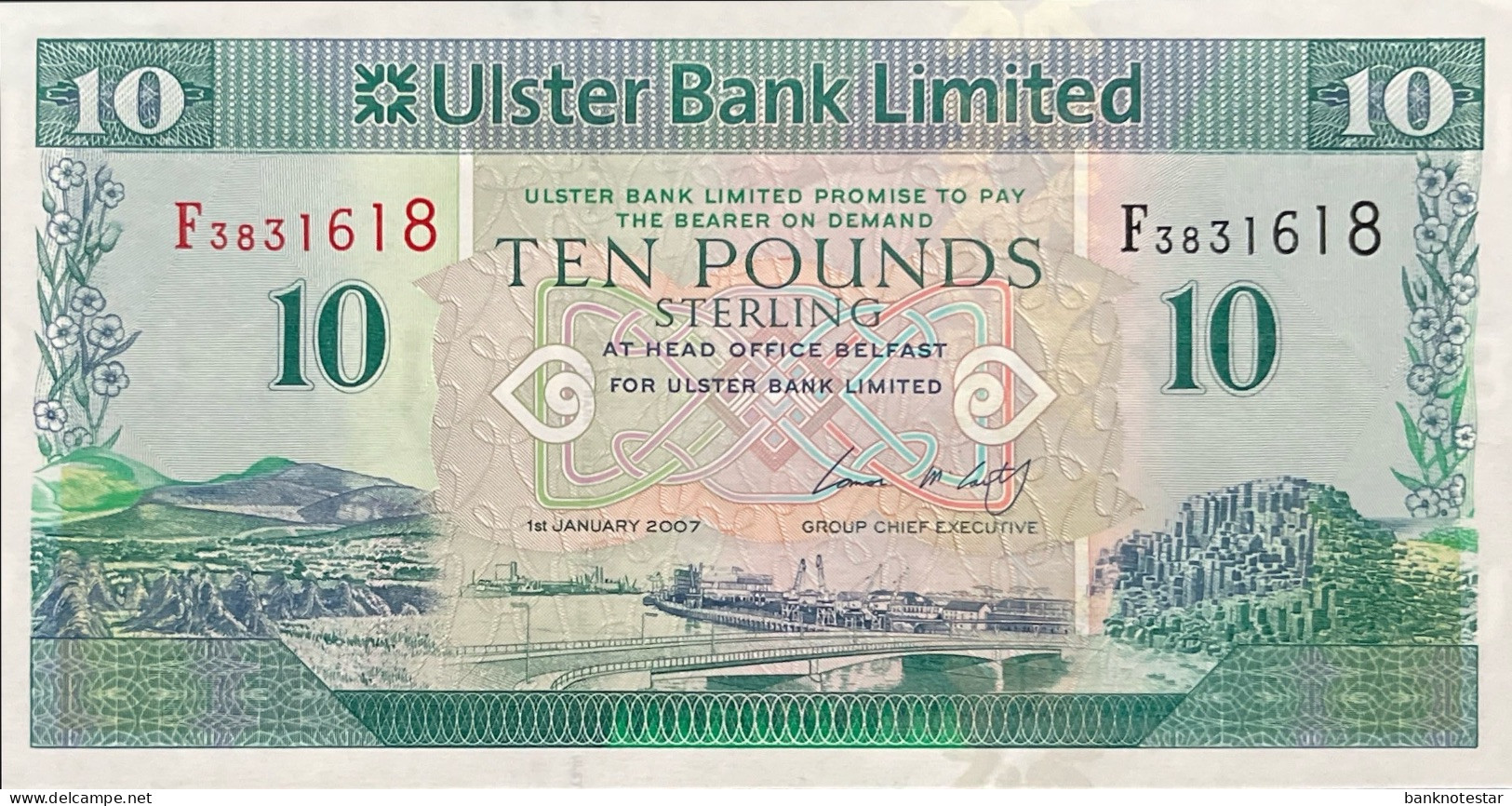 Northern Ireland 10 Pounds, P-341a (1.1.2007) - UNC - 10 Pounds