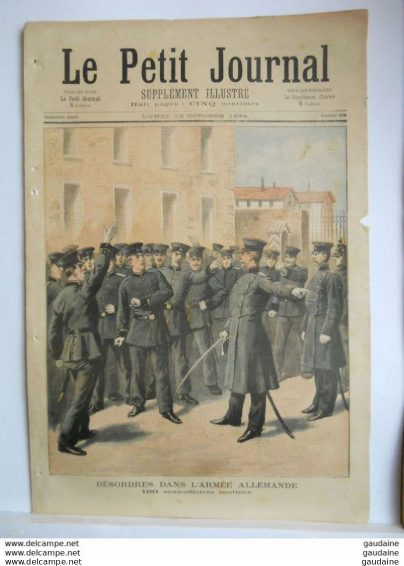 Le Petit Journal N°204 – 15 Octobre 1894 – Désordres Dans L'armée Allemande - Les Courses De Taureaux à Nîmes – Corrida - Le Petit Journal