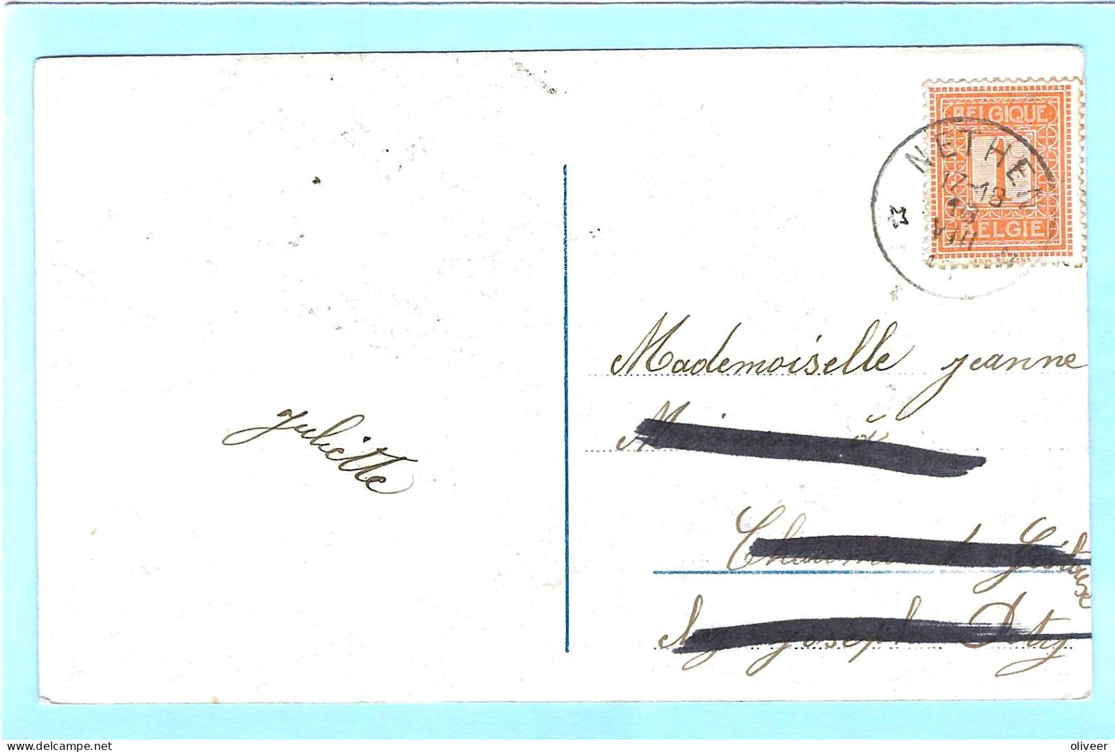 Postkaart Met Sterstempel NETHEN - Postmarks With Stars