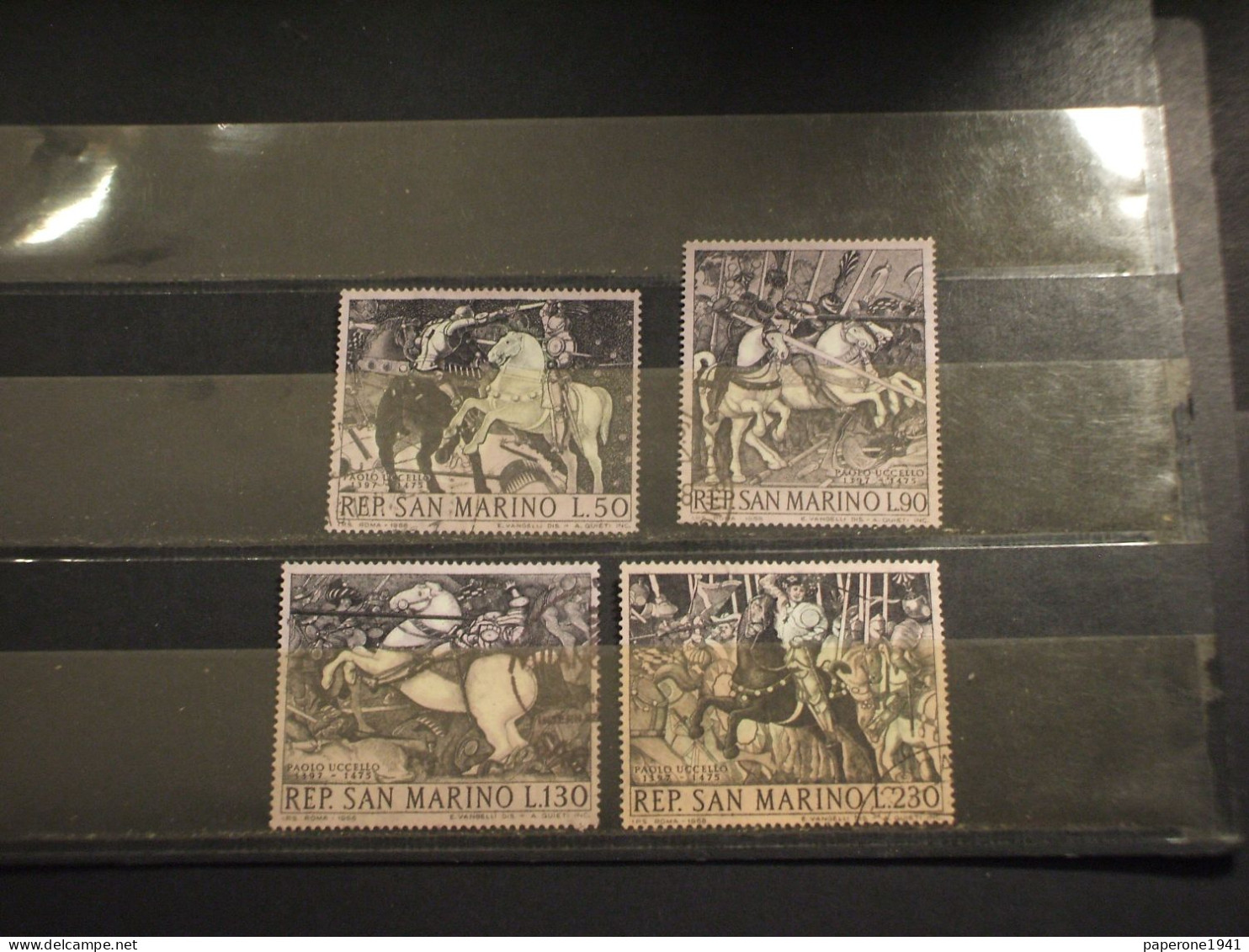 SAN MARINO - 1968 QUADRI DI PAOLO UCCELLO 4 VALORI - TIMBRATI/USED - Used Stamps