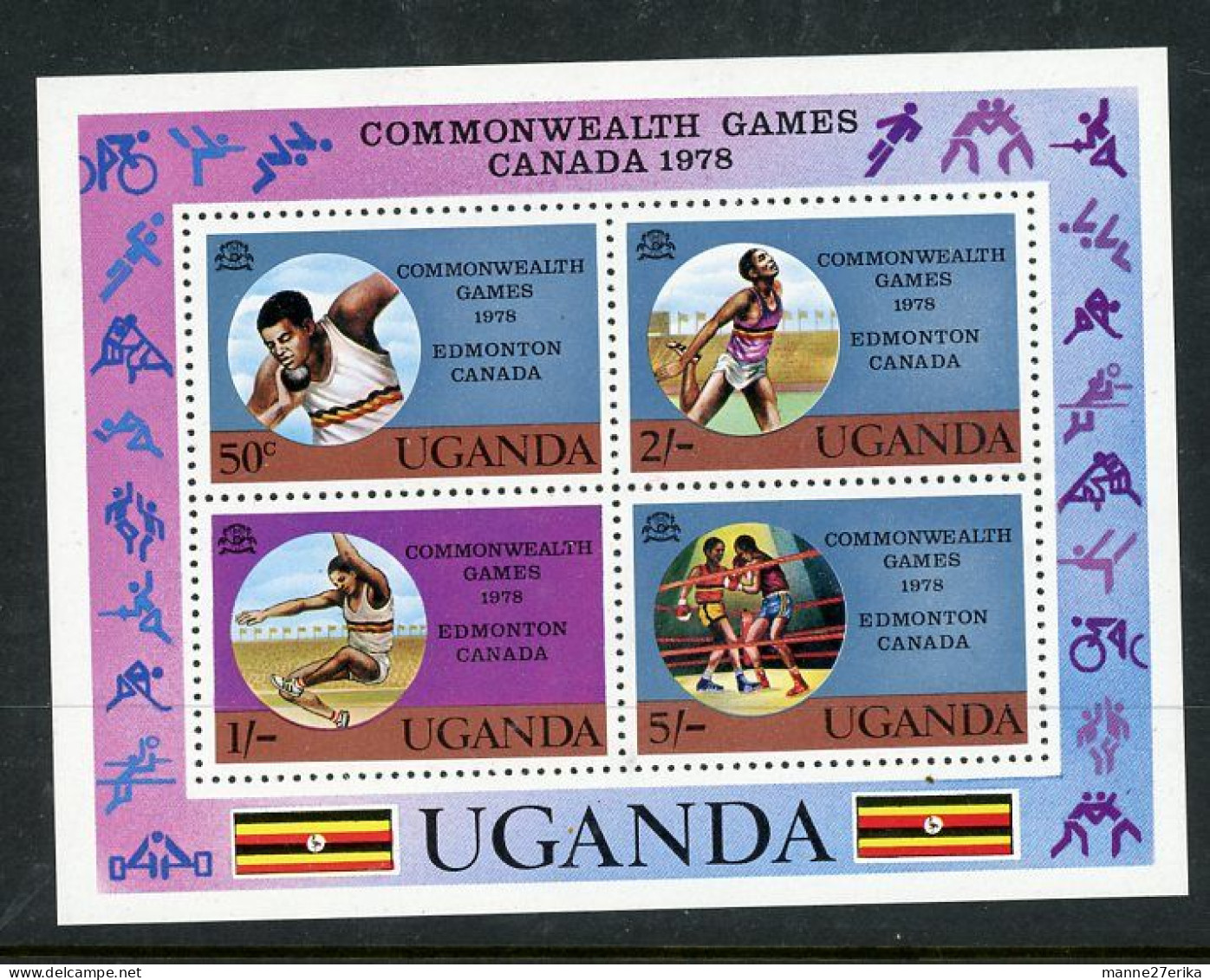 Uganda MNH 1978 Souvenir Sheet Commonwealth Games - Uganda (1962-...)