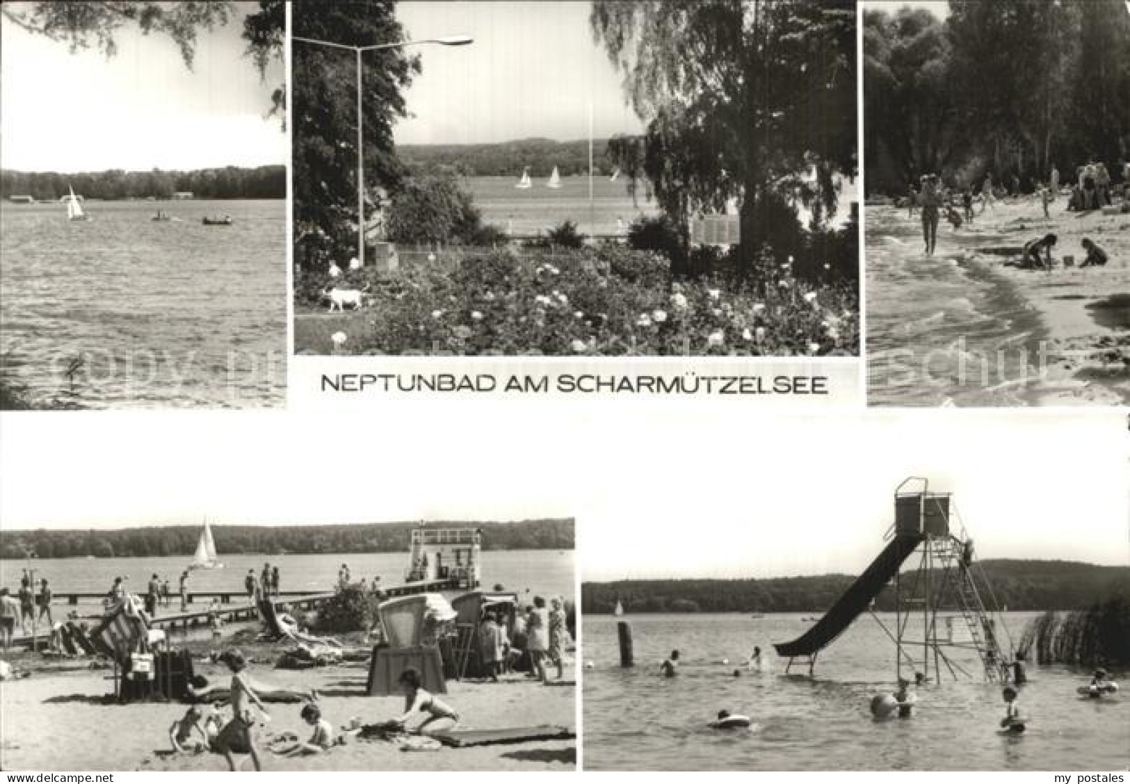 72445915 Scharmuetzelsee Neptunbad Strand Rutsche Scharmuetzelsee - Bad Saarow