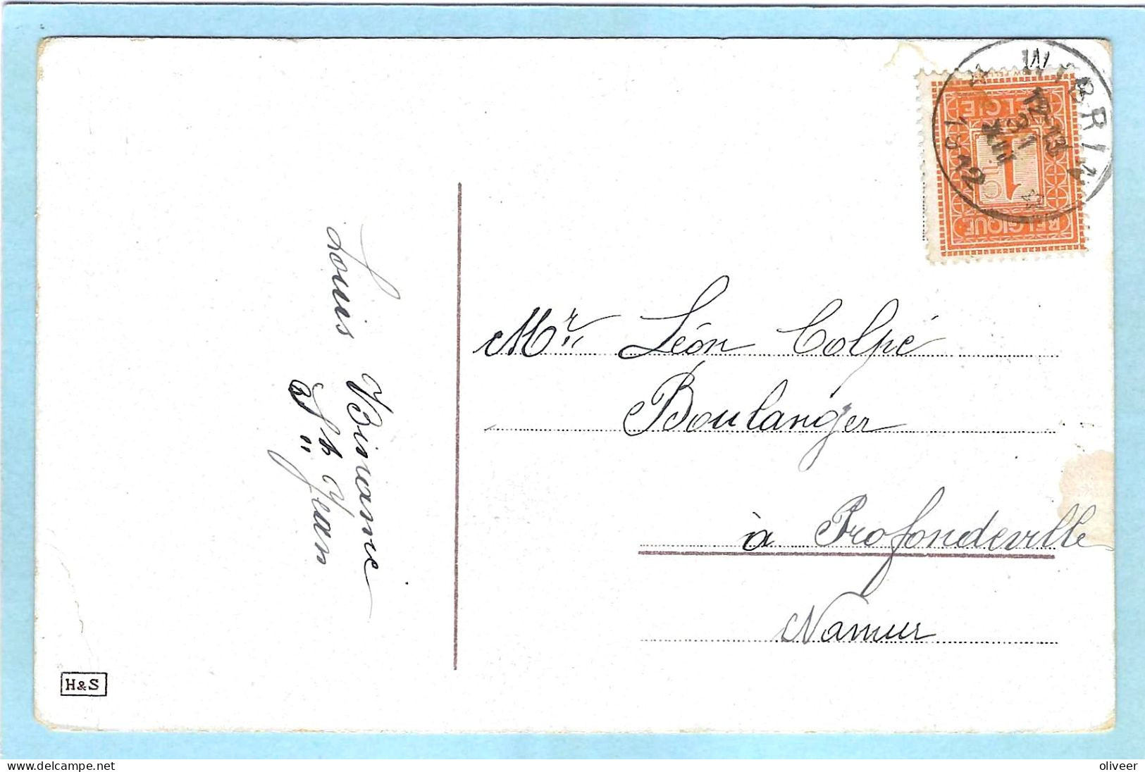 Postkaart Met Sterstempel WIBRIN - 1912 - Postmarks With Stars