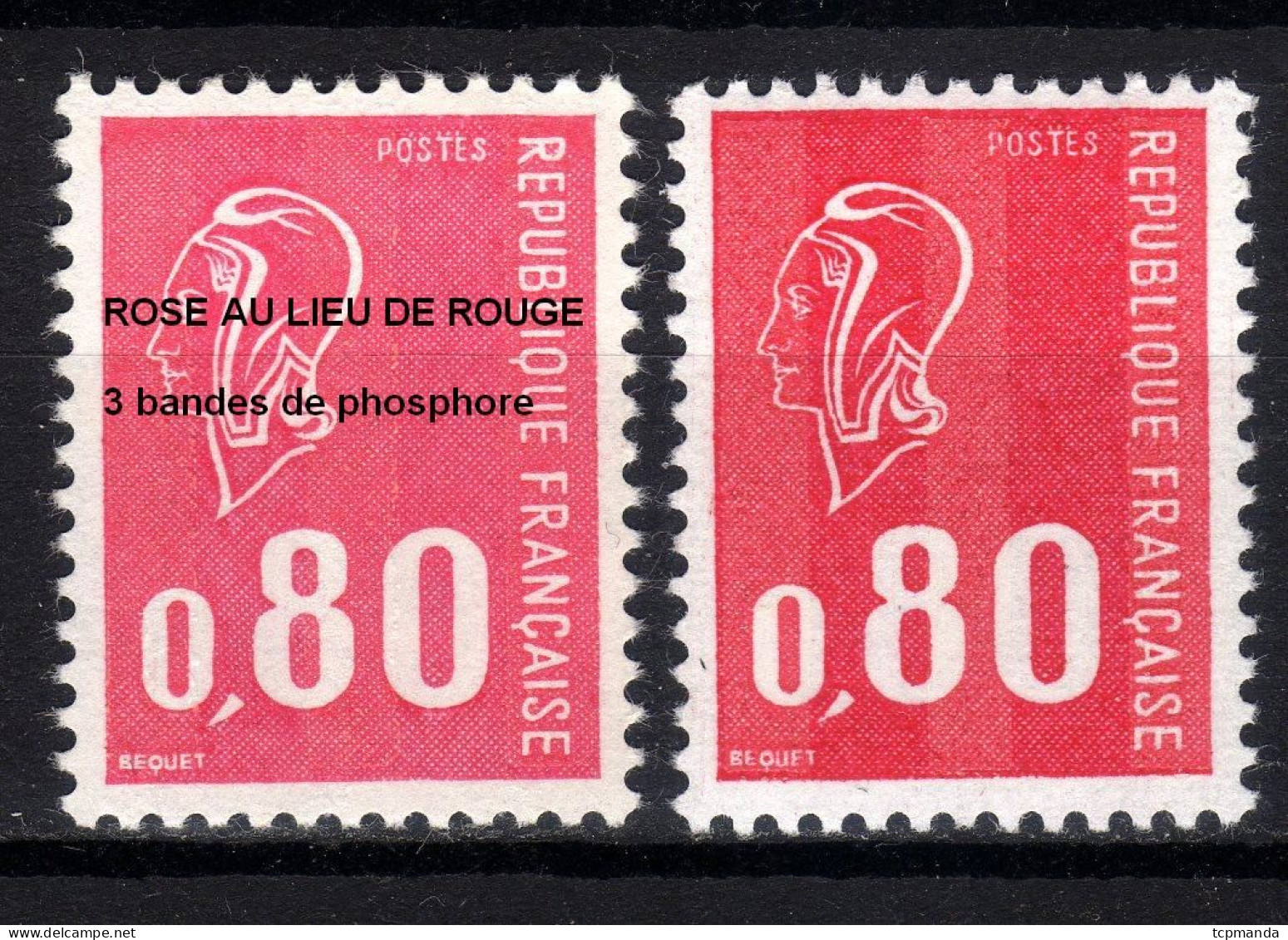 1974 No 1816  MARIANNE DE BÉQUET - COULEUR ROSE AU LIEU DE ROUGE SANS CHARNIÈRE LUXE!! - Unused Stamps