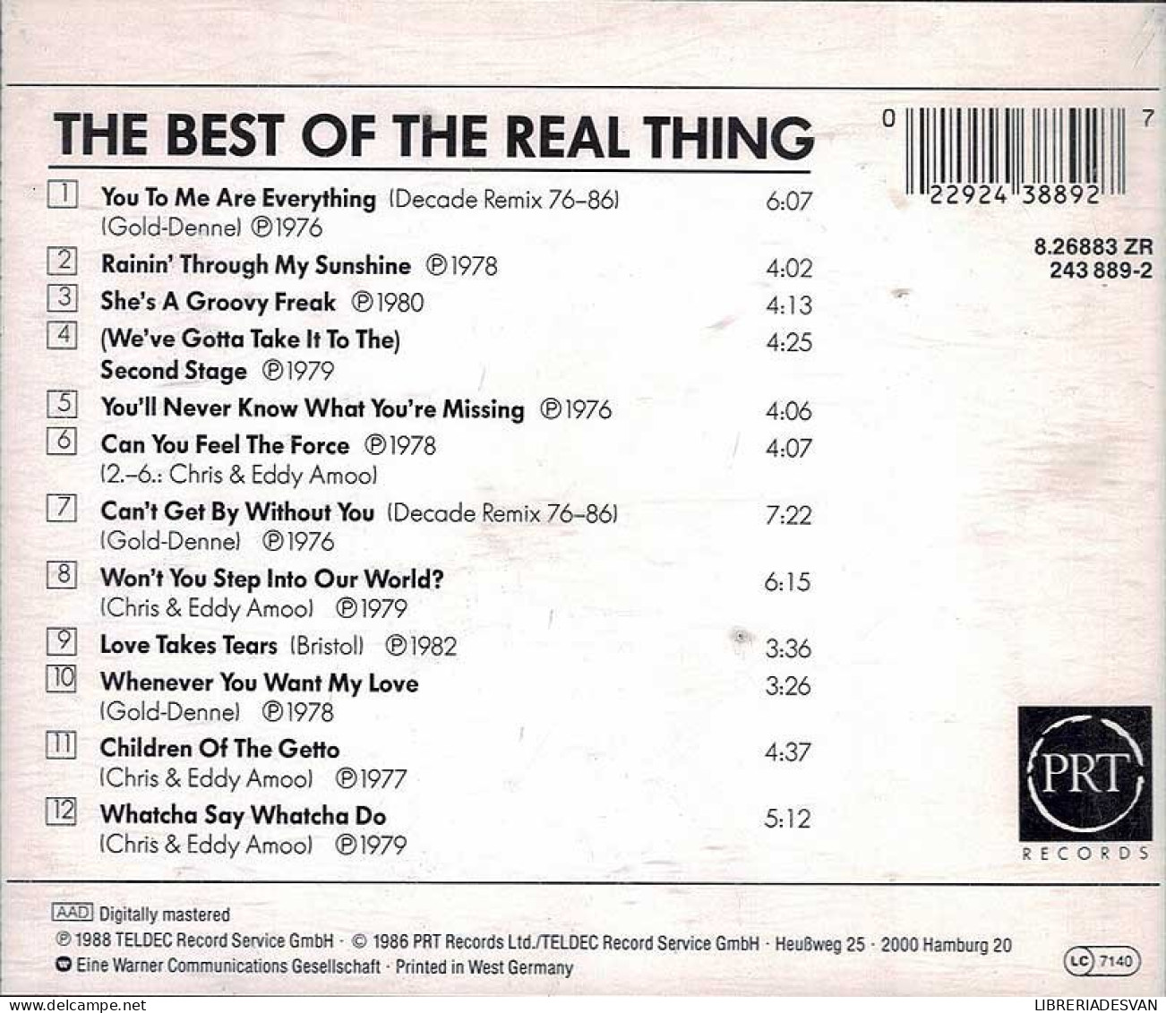 The Real Thing - The Best Of. CD - Dance, Techno & House