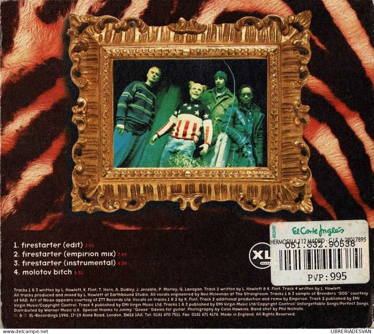 Prodigy - Firestarter. CD Single - Dance, Techno & House