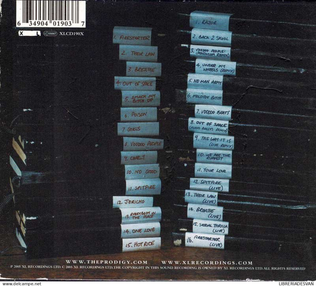 The Prodigy - Their Law - The Singles 1990-2005. 2 X CD + Libro - Dance, Techno En House