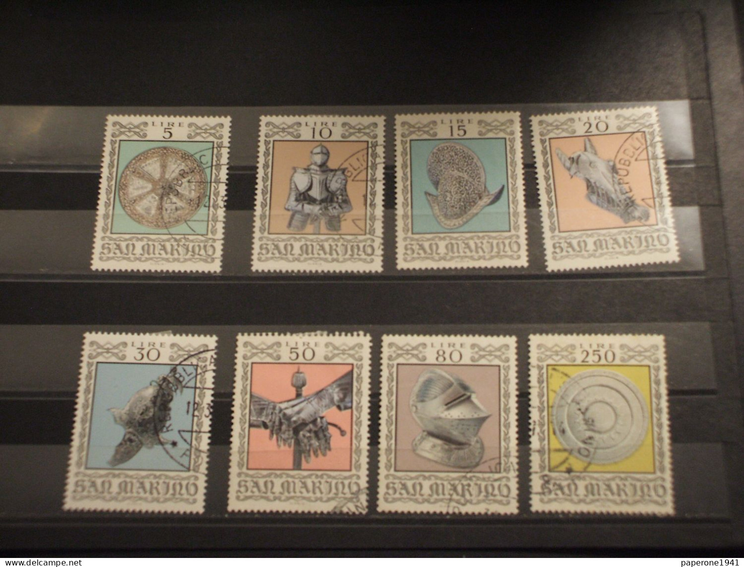 SAN MARINO - 1974 ARMI ANTICHE 8 VALORI - TIMBRATI/USED - Used Stamps