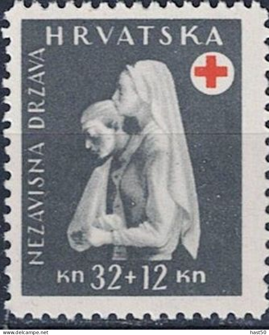 Kroatien Croatia Croatie - Rotes Kreuz (MiNr: 127) 1943 - Postfrisch ** MNH - Croatie