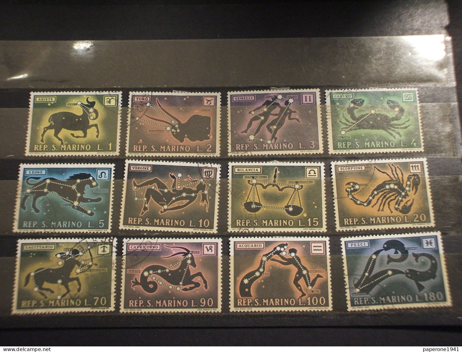 SAN MARINO - 1970 ZODIACO 12 VALORI - TIMBRATI/USED - Used Stamps