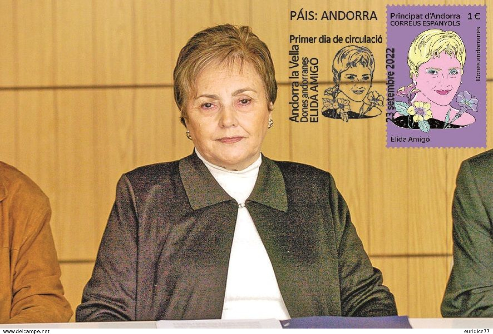 Spanish Andorra 2022 - Elida Amigó Carte Maximum - Storia Postale