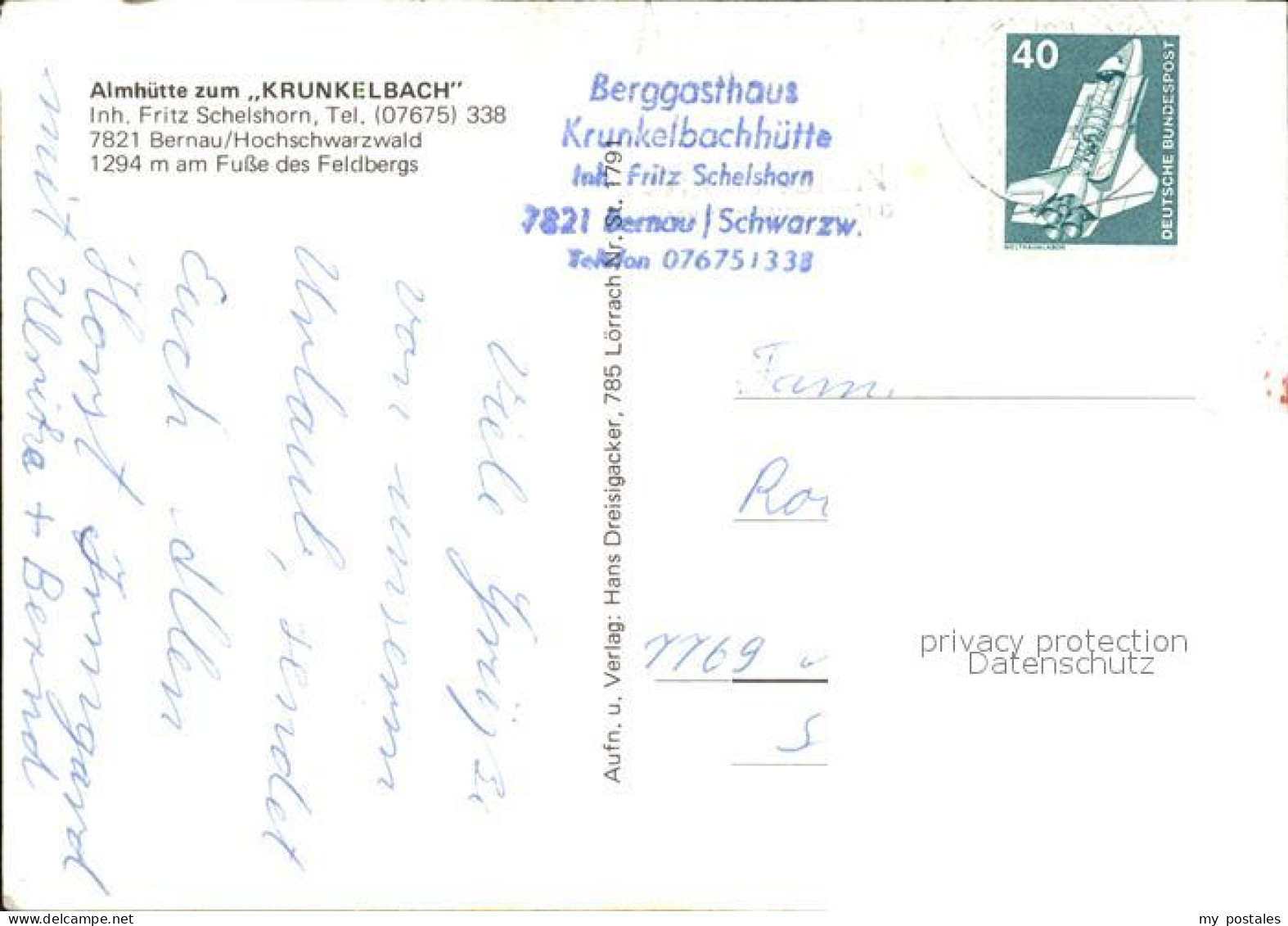 72443513 Bernau Schwarzwald Almhuette Zum Krunkelbach Viehweide Bernau - Bernau