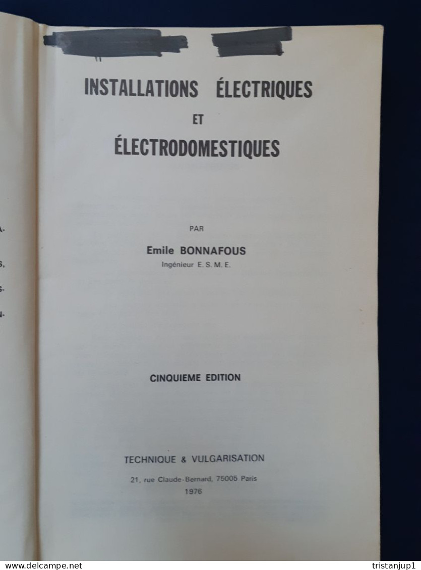 Installations électriques Et électrodomestiques - Emile Bonnafous - Bricolage / Technique