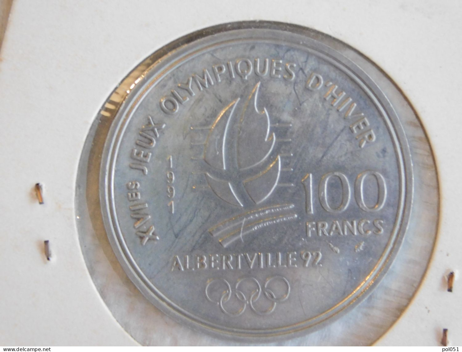 France 100 Francs 1991 Jeux Olympiques FDC (1109) Argent Silver - 100 Francs