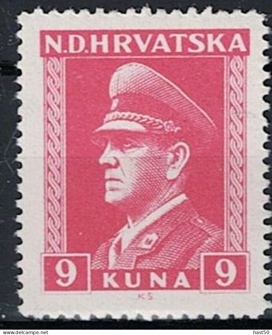 Kroatien Croatia Croatie - Präsident Pavelič (MiNr: 139) 1943 - Postfrisch ** MNH - Croatie