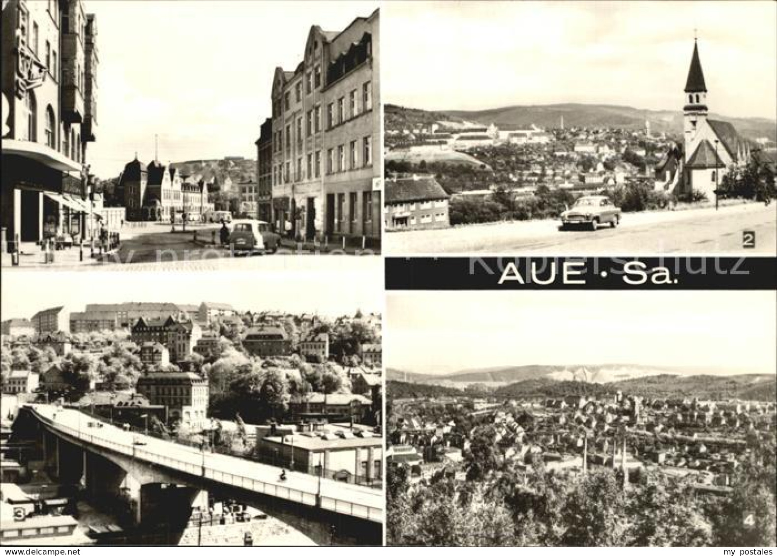 72442608 Aue Sachsen Karl-Marx-Bruecke Karl-Marx-Platz Hauptpostamt Aue - Aue