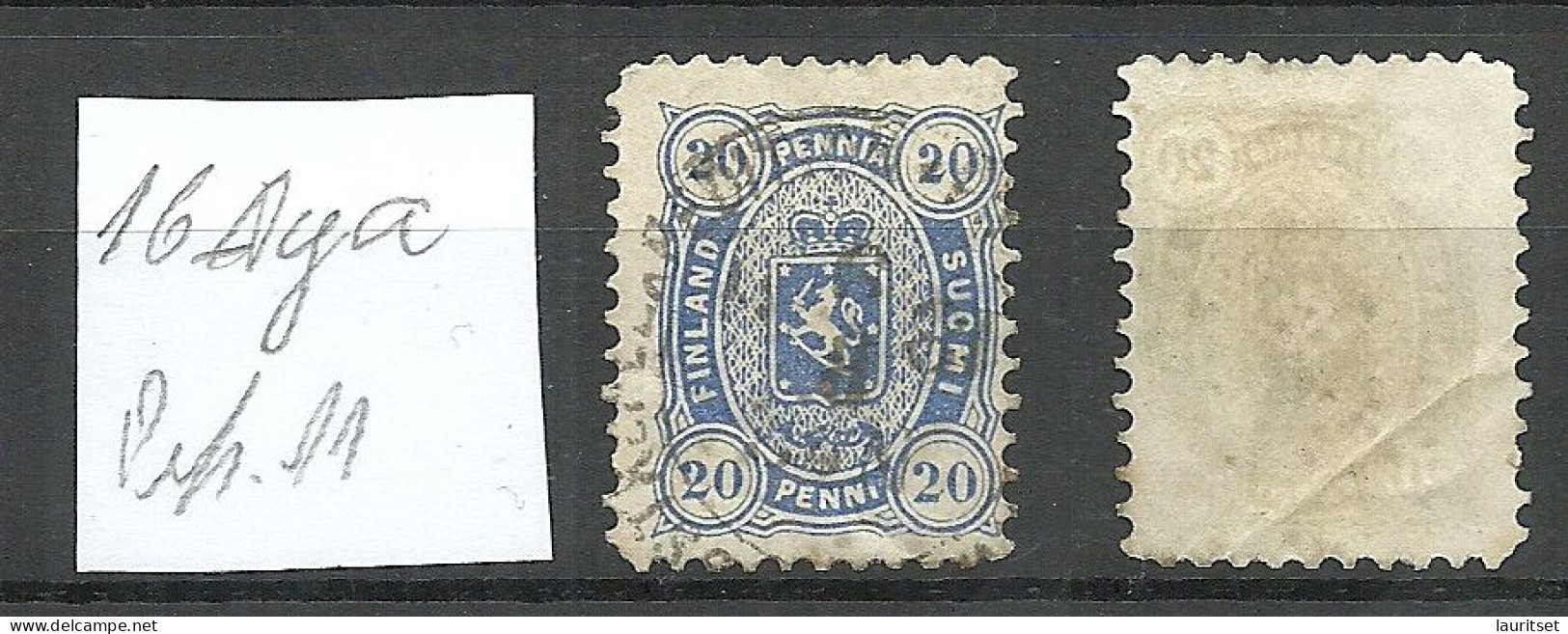 FINLAND FINNLAND 1875 Michel 16 A Y A O - Usati