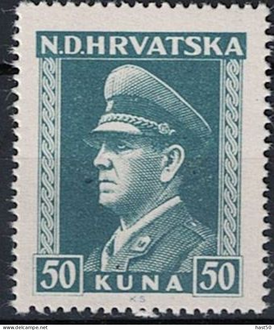 Kroatien Croatia Croatie - Präsident Pavelič (MiNr: 145) 1943 - Postfrisch ** MNH - Kroatien