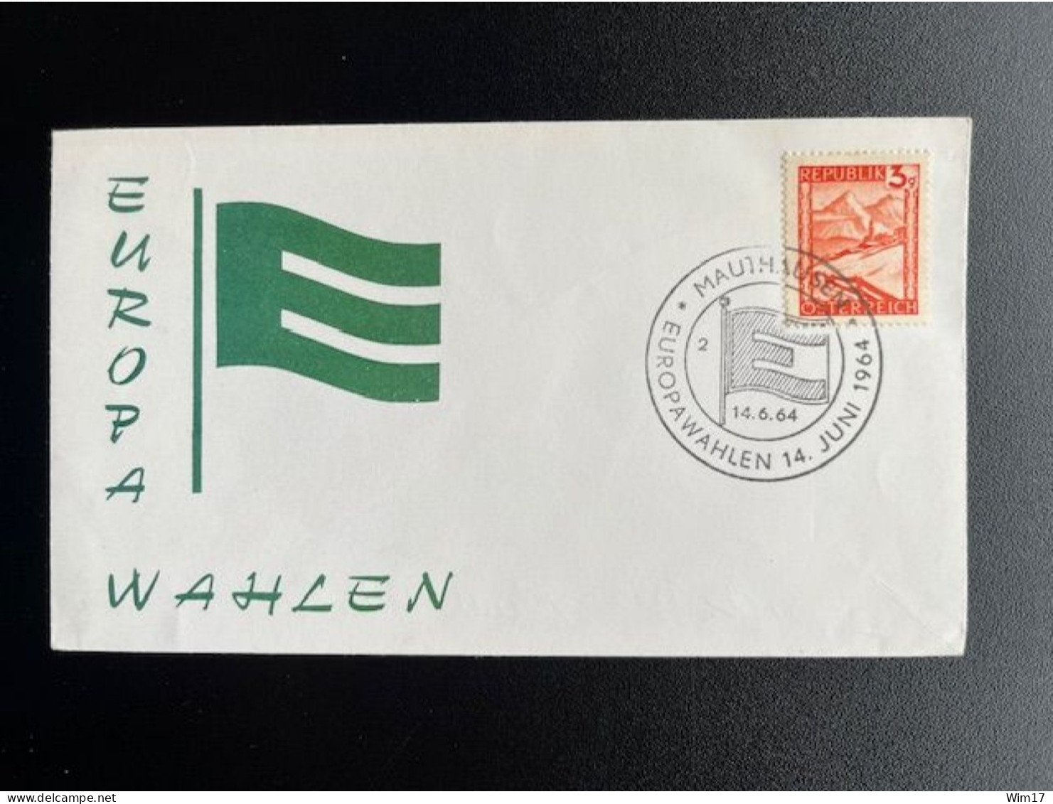 AUSTRIA 1964 SPECIAL COVER EUROPEAN ELECTIONS 14-06-1964 OOSTENRIJK OSTERREICH - Briefe U. Dokumente