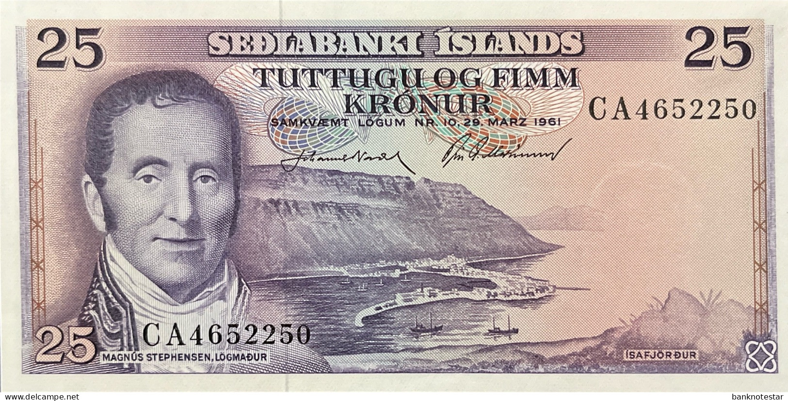 Iceland 25 Kronur, P-43 (1961) - UNC - Island