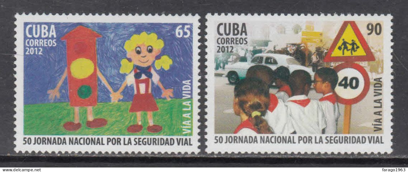 2012 Cuba Road Safety Health Complete Set Of 2 MNH - Unused Stamps