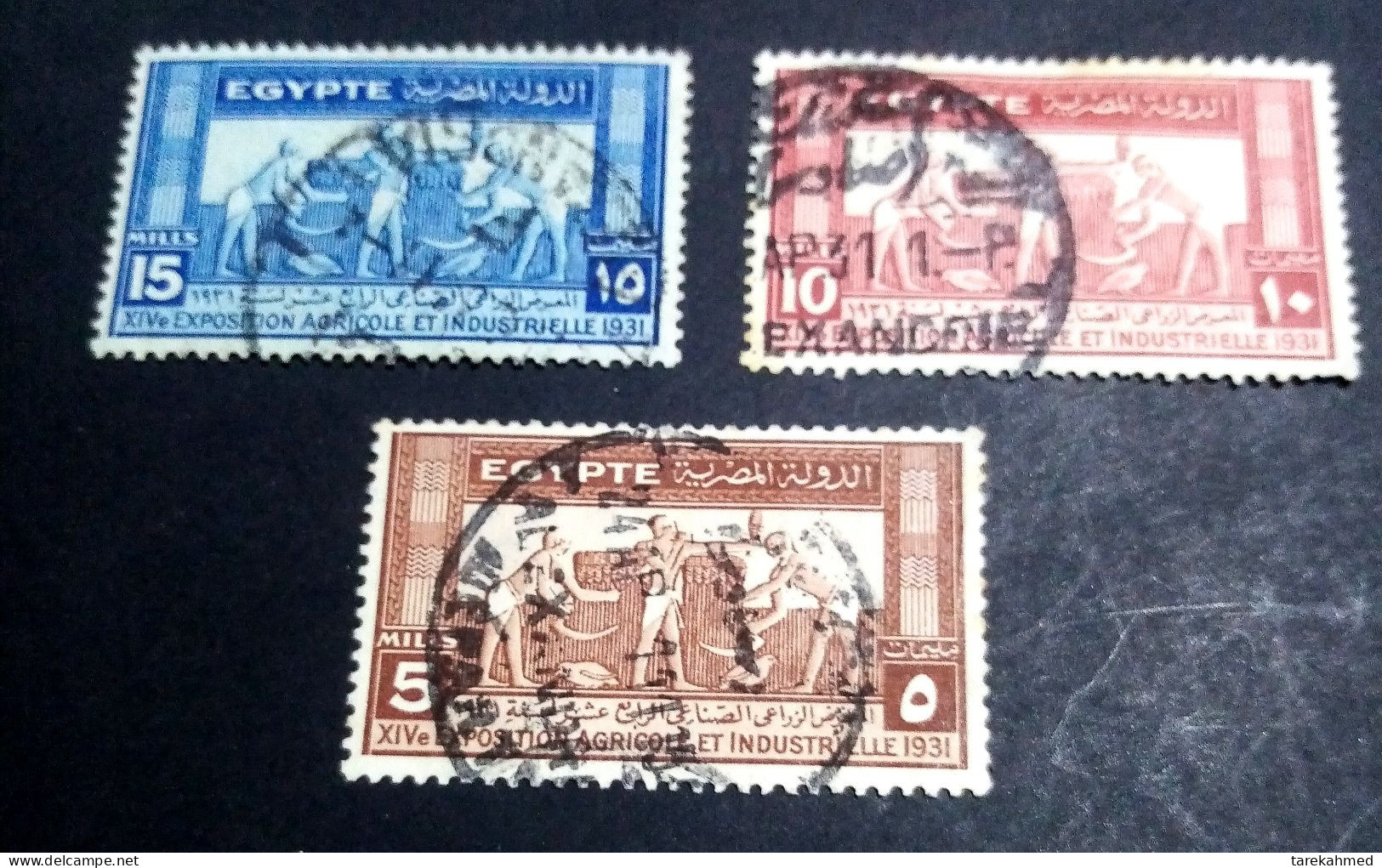 EGYPT  1931 – AGRICULTURAL & INDUSTRIAL EXHIBITION - SG 182/4, VF - Used Stamps