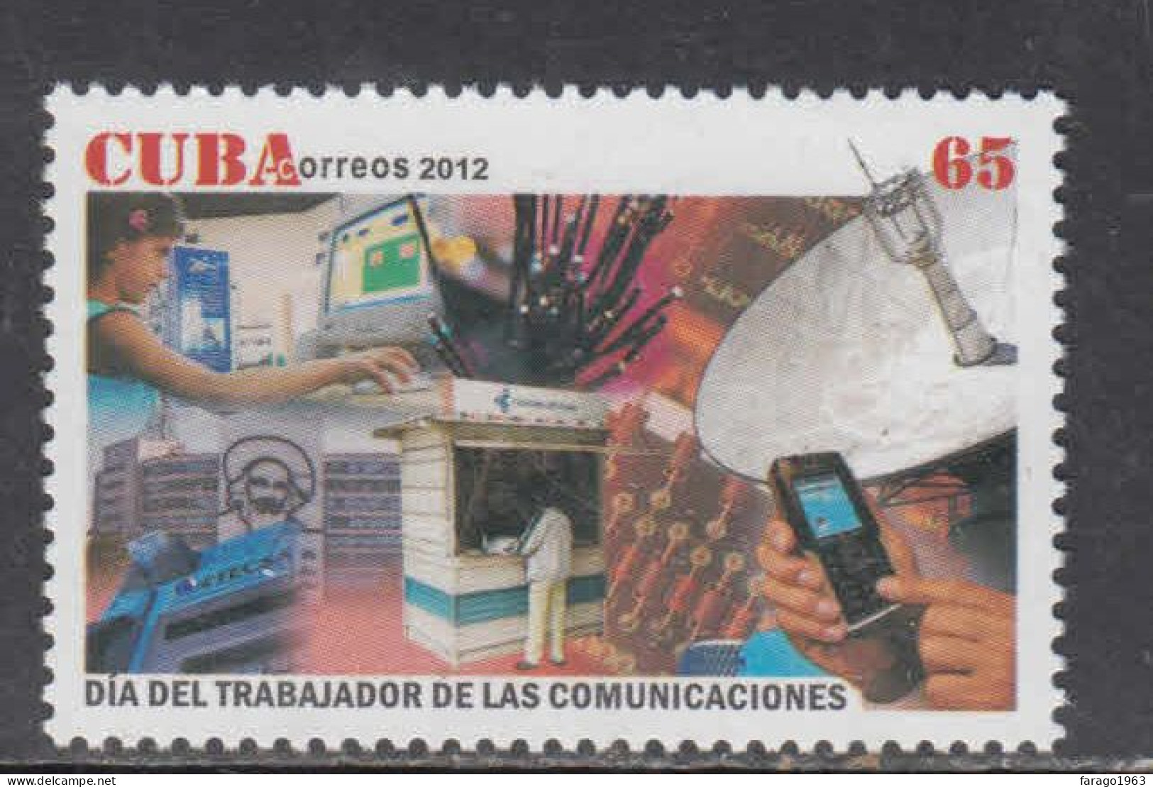 2012 Cuba Communications Workers Telecommunications Complete Set Of 1 MNH - Nuovi