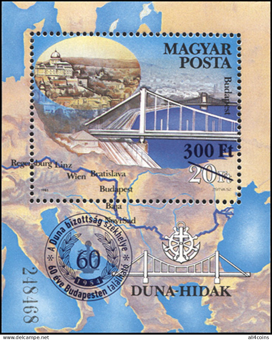 Hungary 2014. 60th Anniversary Of The Danube Commission (MNH OG) Souvenir Sheet - Nuovi