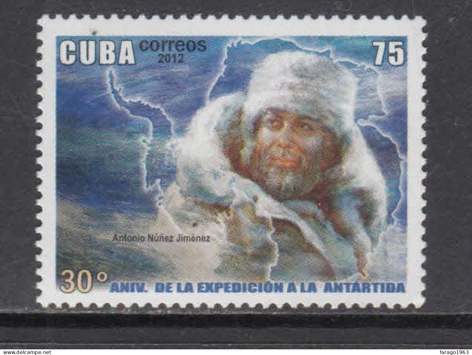 2012 Cuba Mission To Antarctica Complete Set Of 1 MNH - Ongebruikt