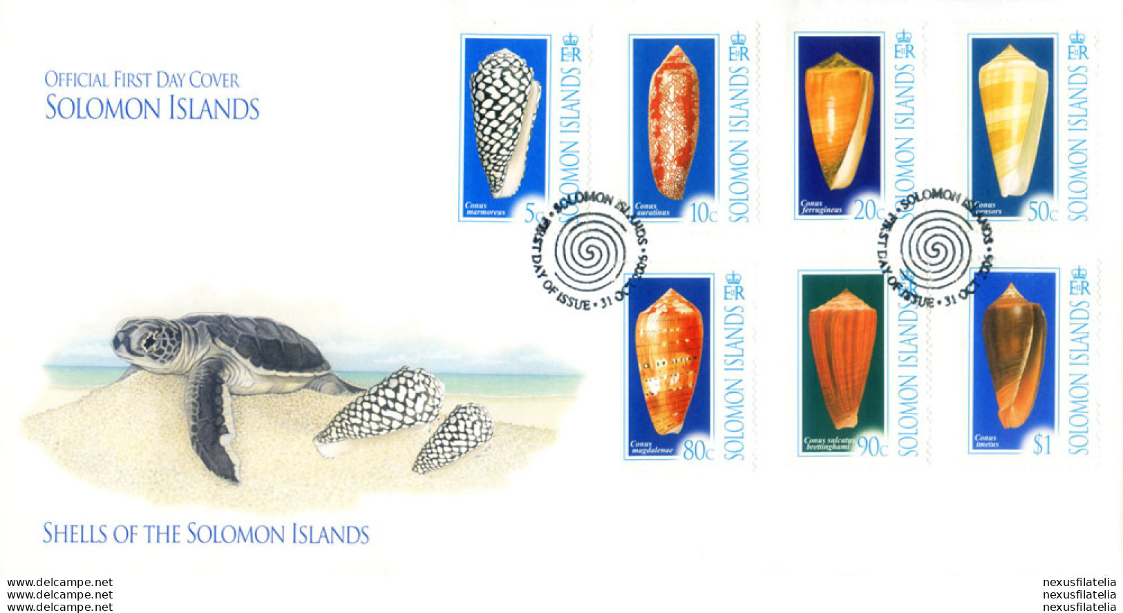 Definitiva. Conchiglie 2006. 2 FDC. - Isole Salomone (...-1978)