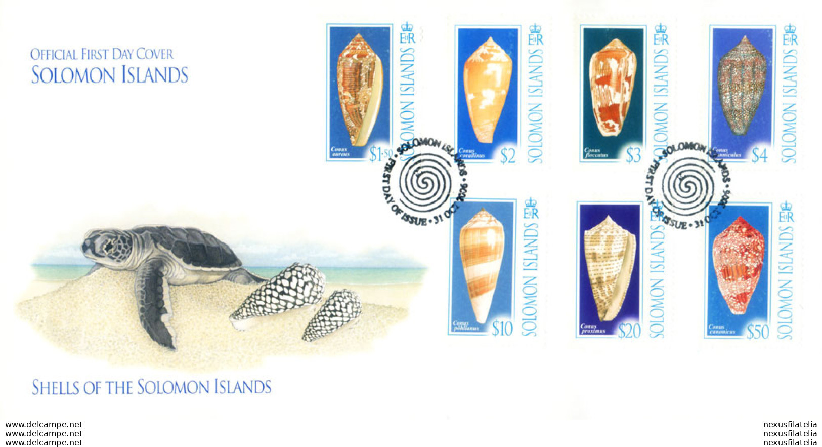 Definitiva. Conchiglie 2006. 2 FDC. - Isole Salomone (...-1978)