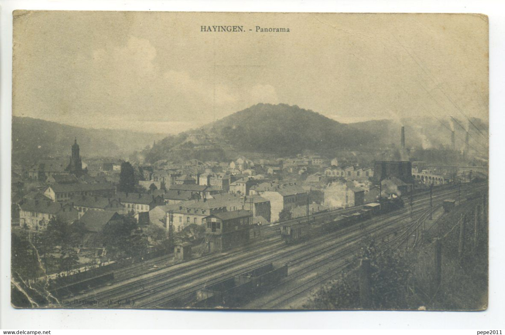 CPA (57 Moselle) - HAYANGE - HAYINGEN - Panorama  - Usines, Chemin De Fer , Train - Hayange