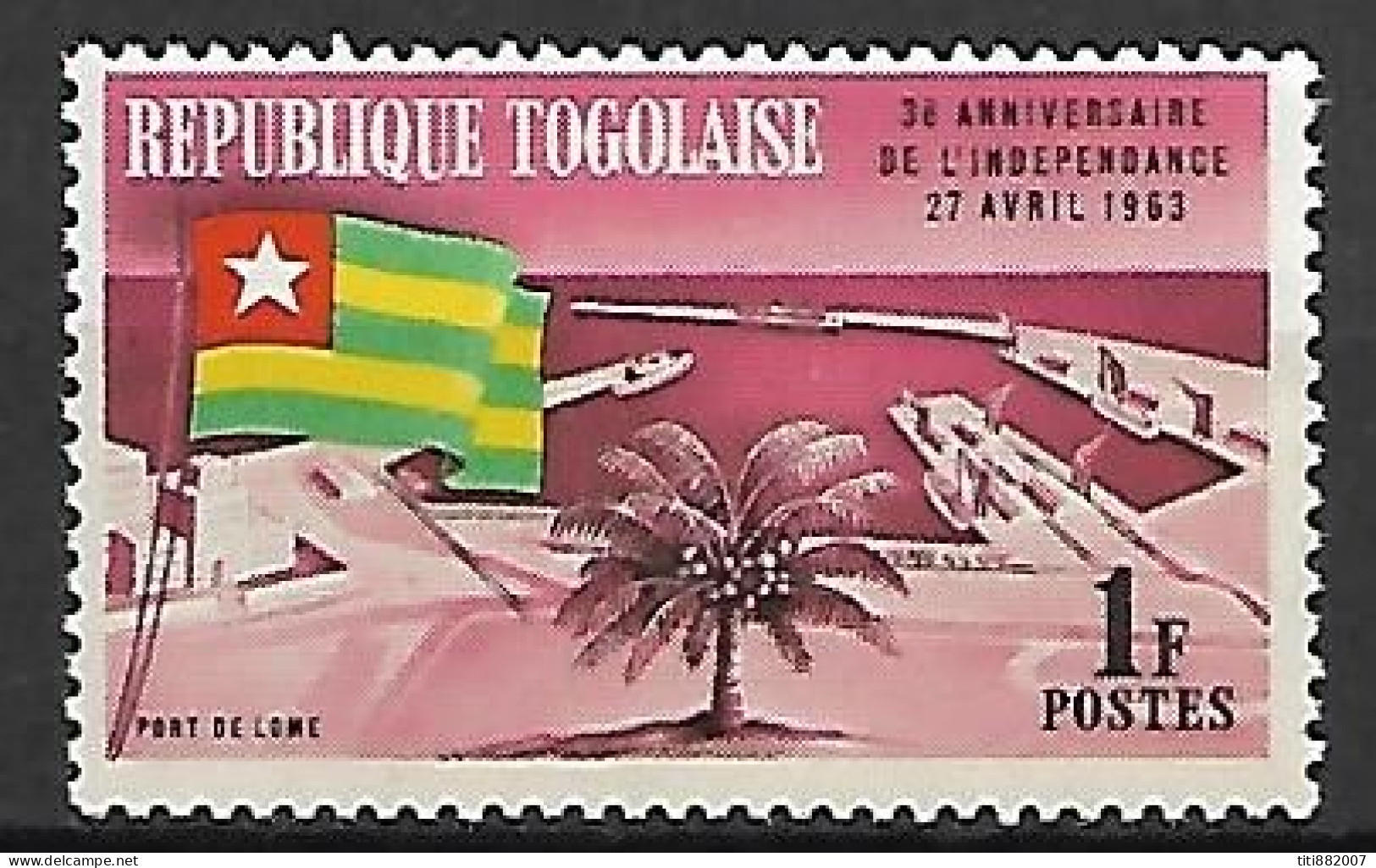 T O G O     -      DRAPEAU   /   PORT  DE  LOME     -    Neuf * - Timbres