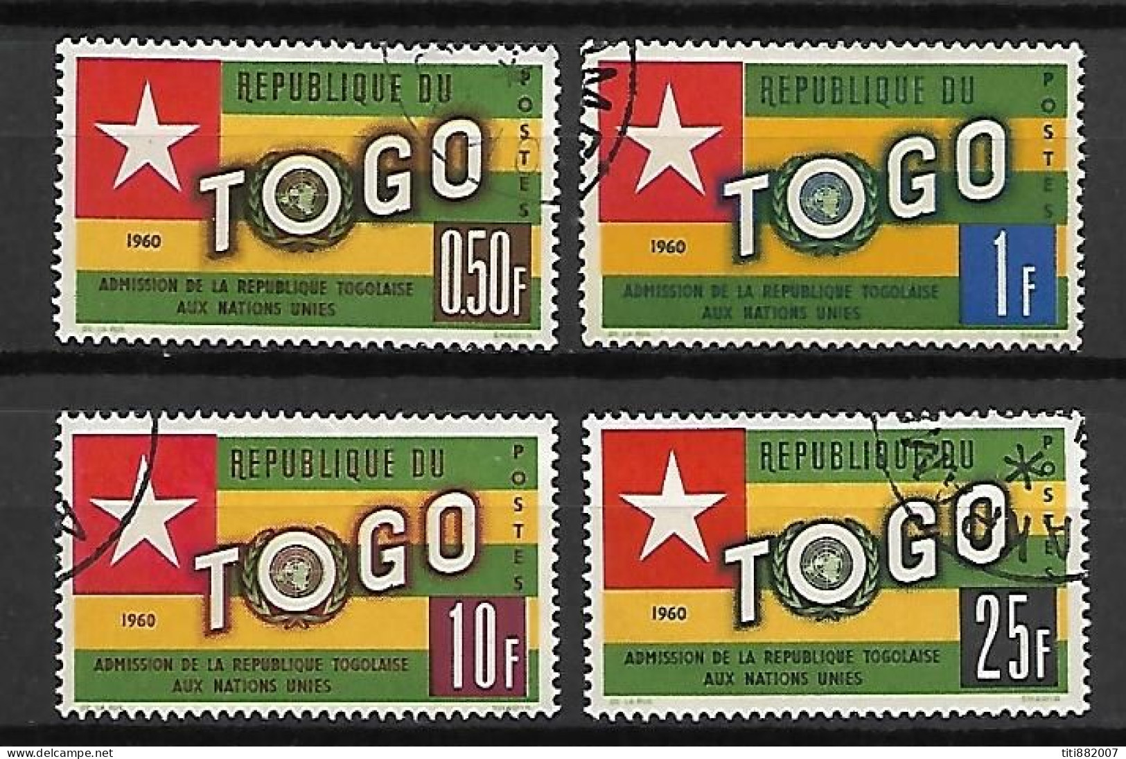 T O G O     -      DRAPEAUX   /   ETOILE   /    ONU     -    Oblitérés - Stamps