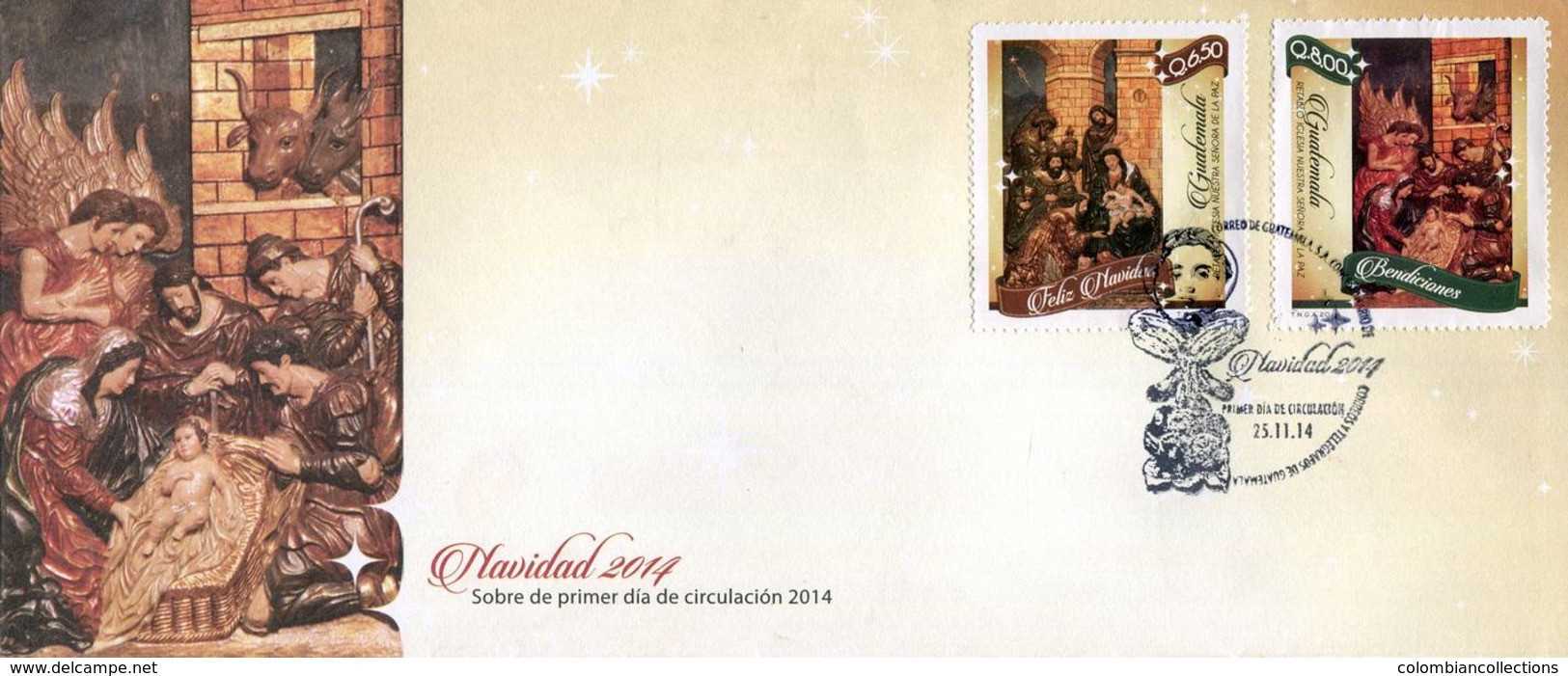 Lote G-F2, Guatemala, 2014, SPD-FDC, Navidad, Christmas - Guatemala