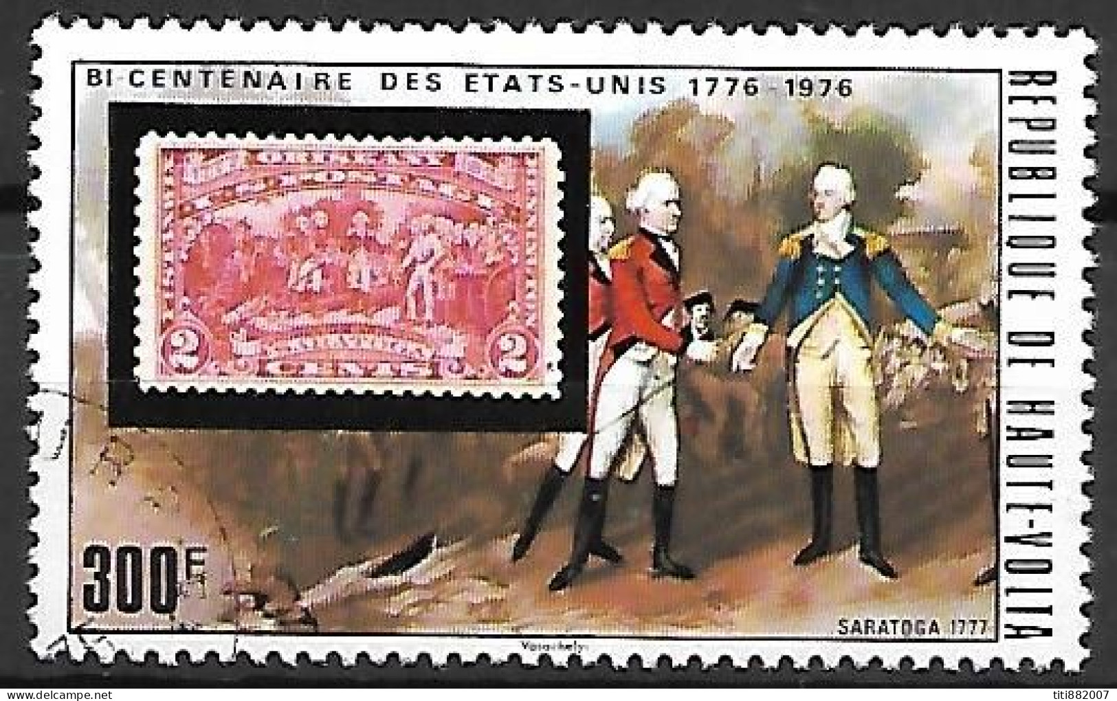 HAUTE  VOLTA    -   Bi Centenaire  Des  Etats-Unis   /   Saratoga 1777  -  Oblitéré - Independecia USA