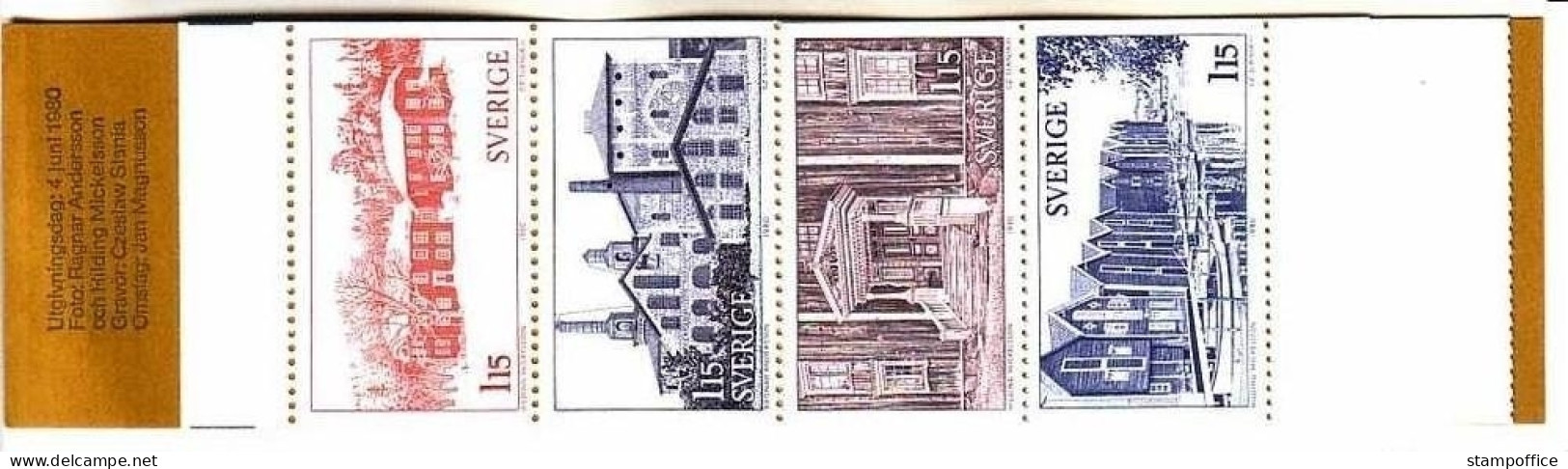 SCHWEDEN MH 78 POSTFRISCH(MINT) TOURISMUS 1980 HÄLSINGLAND - 1951-80