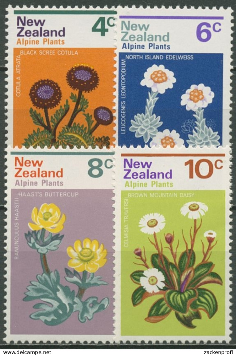 Neuseeland 1972 Neuseeländische Bergblumen 584/87 Postfrisch - Ongebruikt
