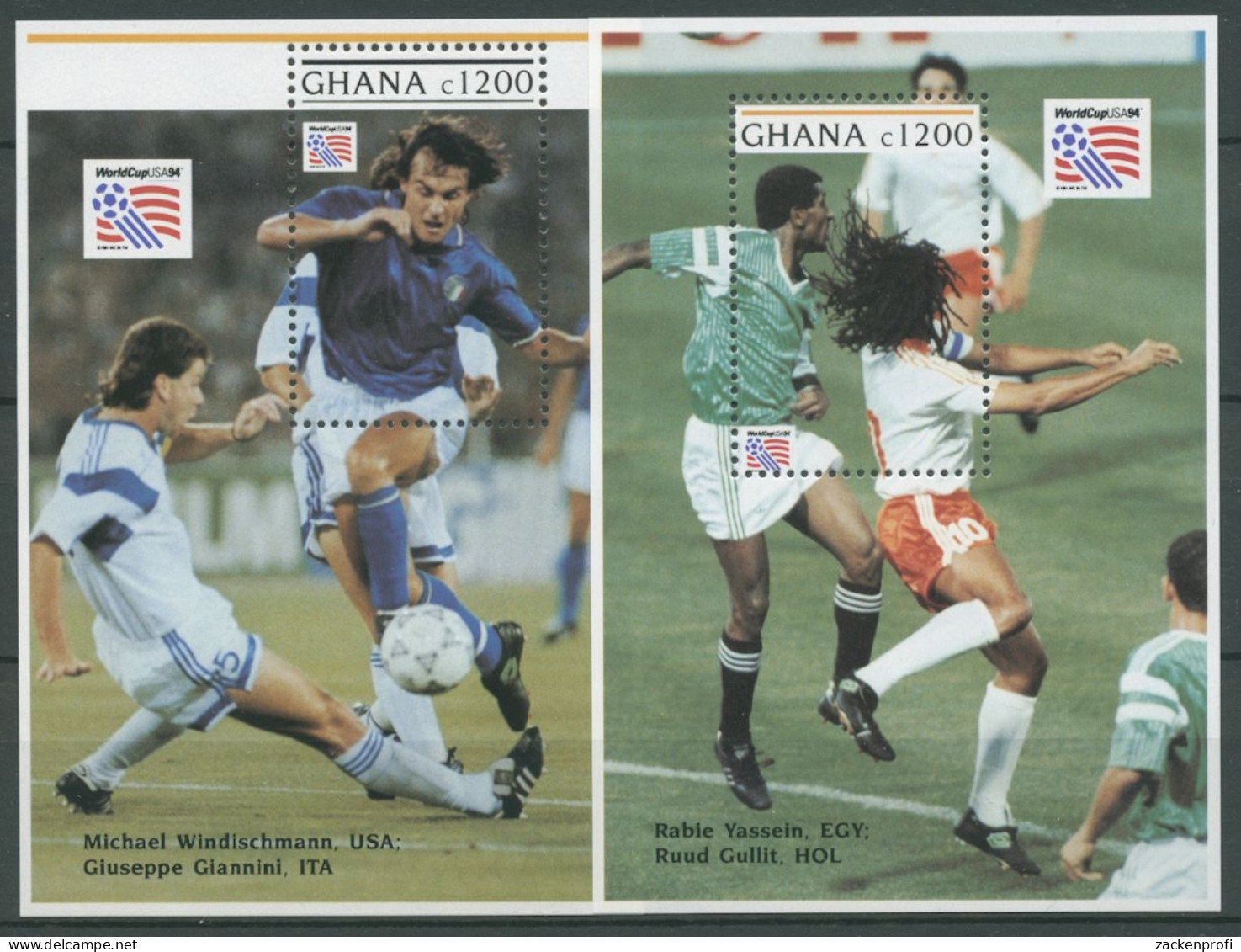 Ghana 1993 Fußball-WM In Den USA Spieler Block 235/36 Postfrisch (C28021) - Ghana (1957-...)