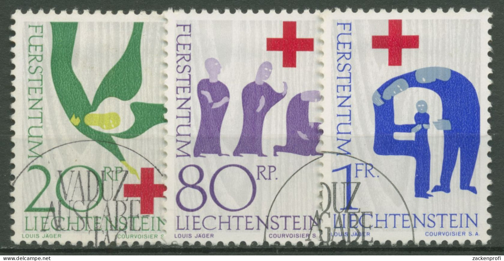 Liechtenstein 1963 Rotes Kreuz 428/30 Gestempelt - Gebruikt