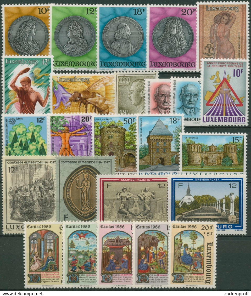 Luxemburg 1986 Kompletter Jahrgang Postfrisch (SG95328) - Ganze Jahrgänge