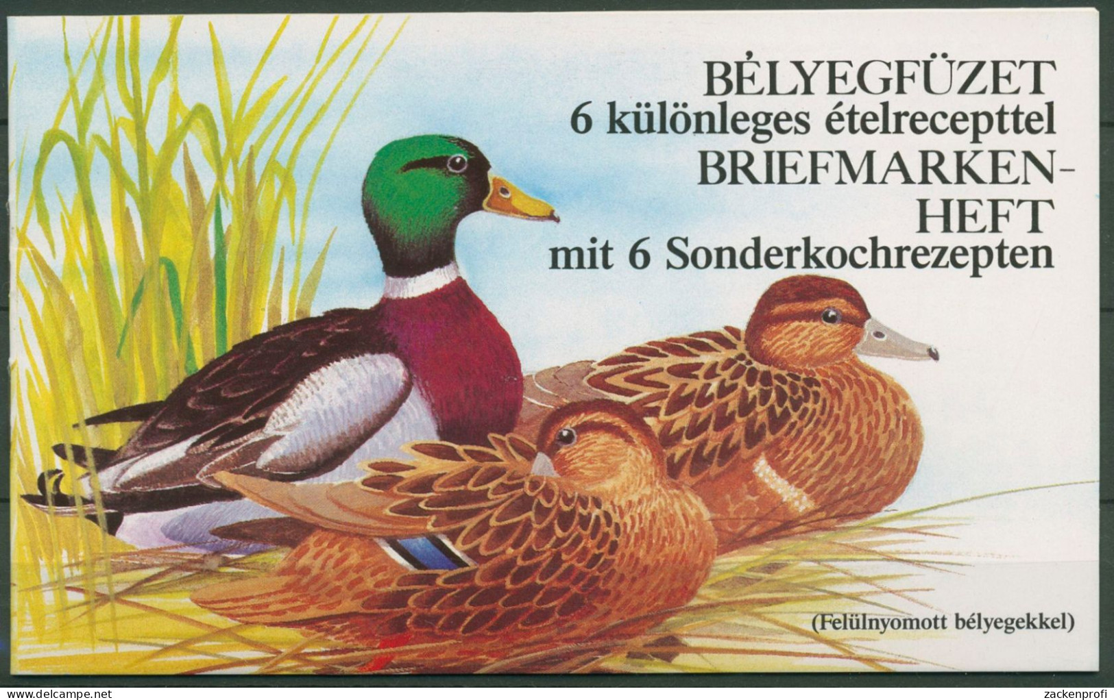 Ungarn 1988 Wildenten Markenheftchen 3972+3974 MH Postfrisch (C62282) - Carnets