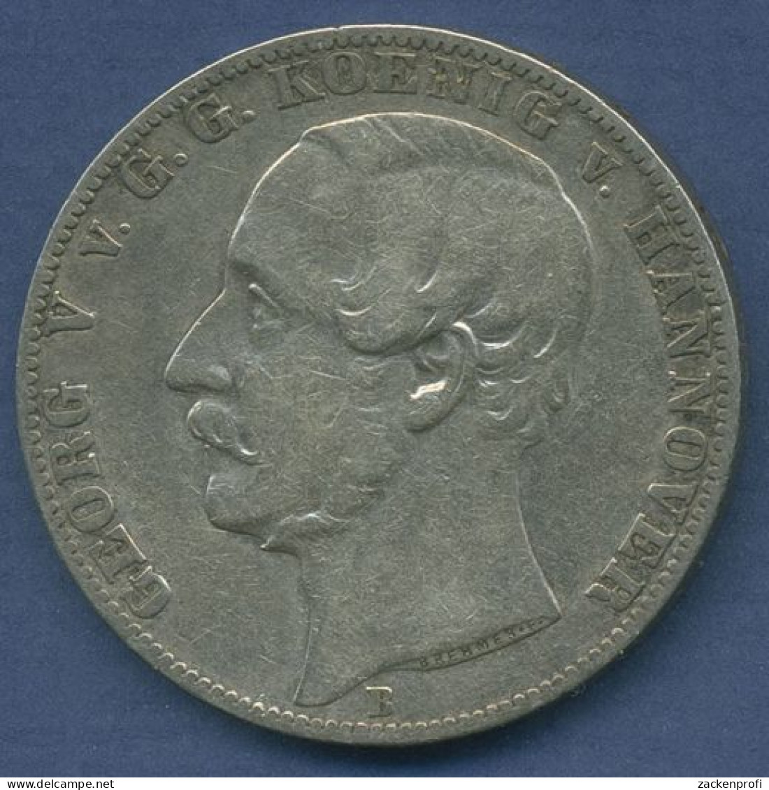 Hannover Vereinstaler 1866 B, König Georg V., J 96 Ss (m6530) - Taler Et Doppeltaler