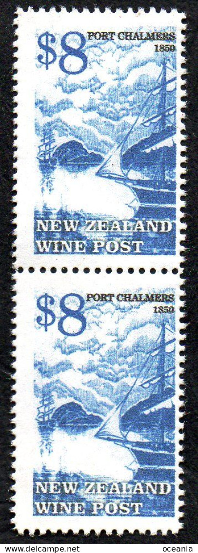 NEW ZEALAND WINE POST 2023. Superb Port Chalmers Vertical Pair. - Unused Stamps