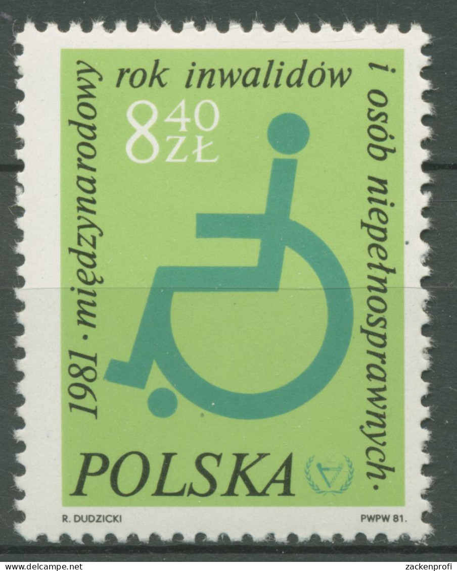 Polen 1981 Jahr Der Behinderten Rollstuhlfahrer 2763 Postfrisch - Nuevos