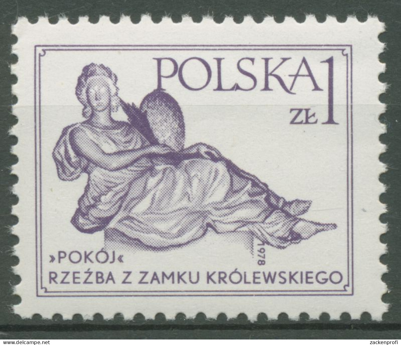Polen 1978 Skulptur Frieden Und Gerechtigkeit 2577 Postfrisch - Unused Stamps