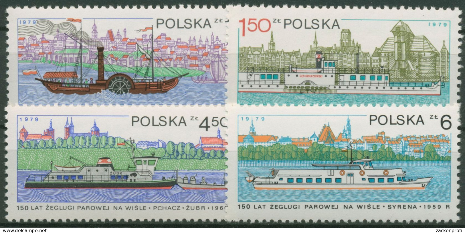 Polen 1979 Schiffe Dampfschiffe 2633/36 Postfrisch - Ungebraucht