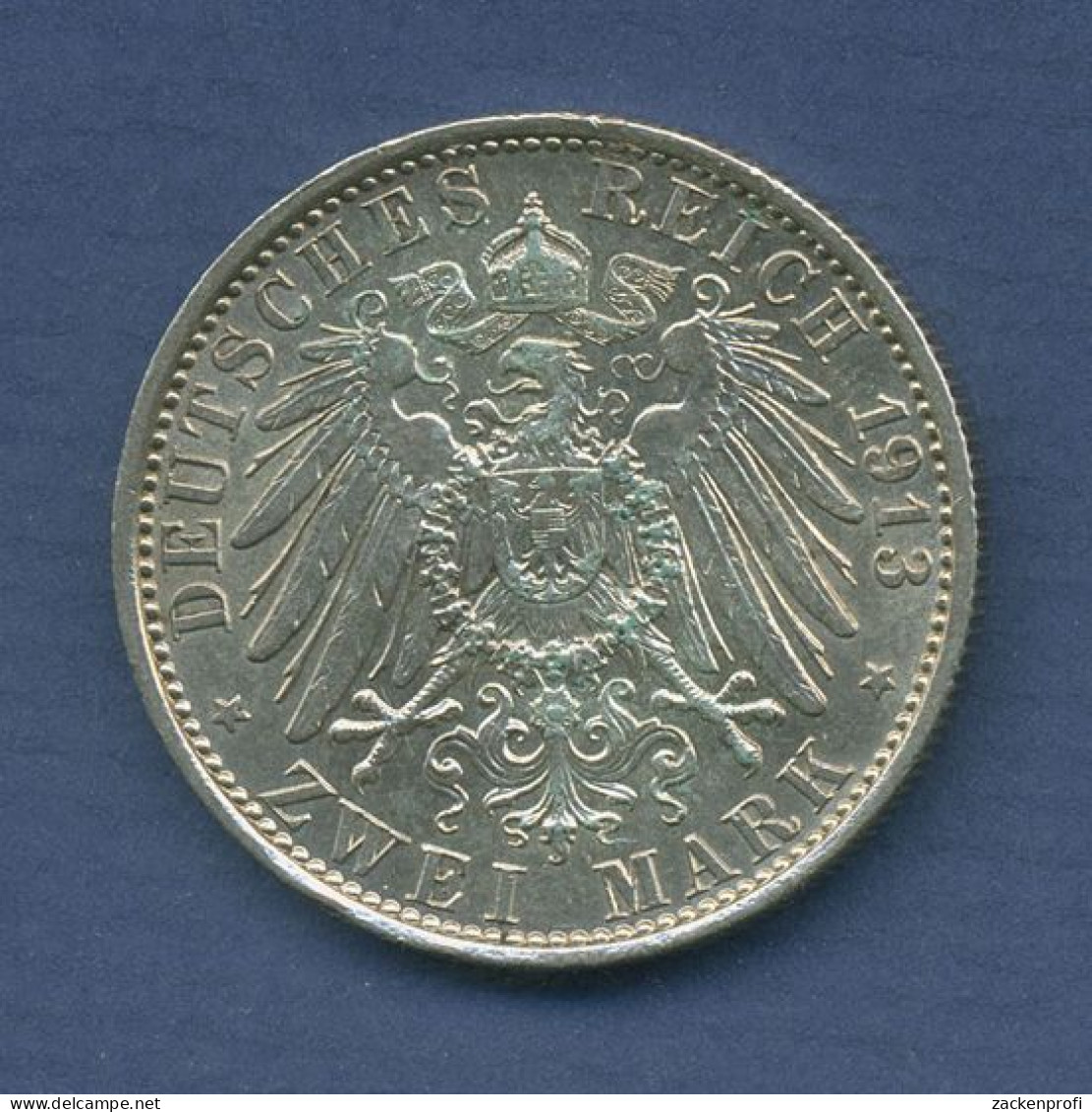 Preußen 2 Mark 1913, 25 Jähriges Regierungsjubiläum, J 111 Vz (m6571) - 2, 3 & 5 Mark Plata