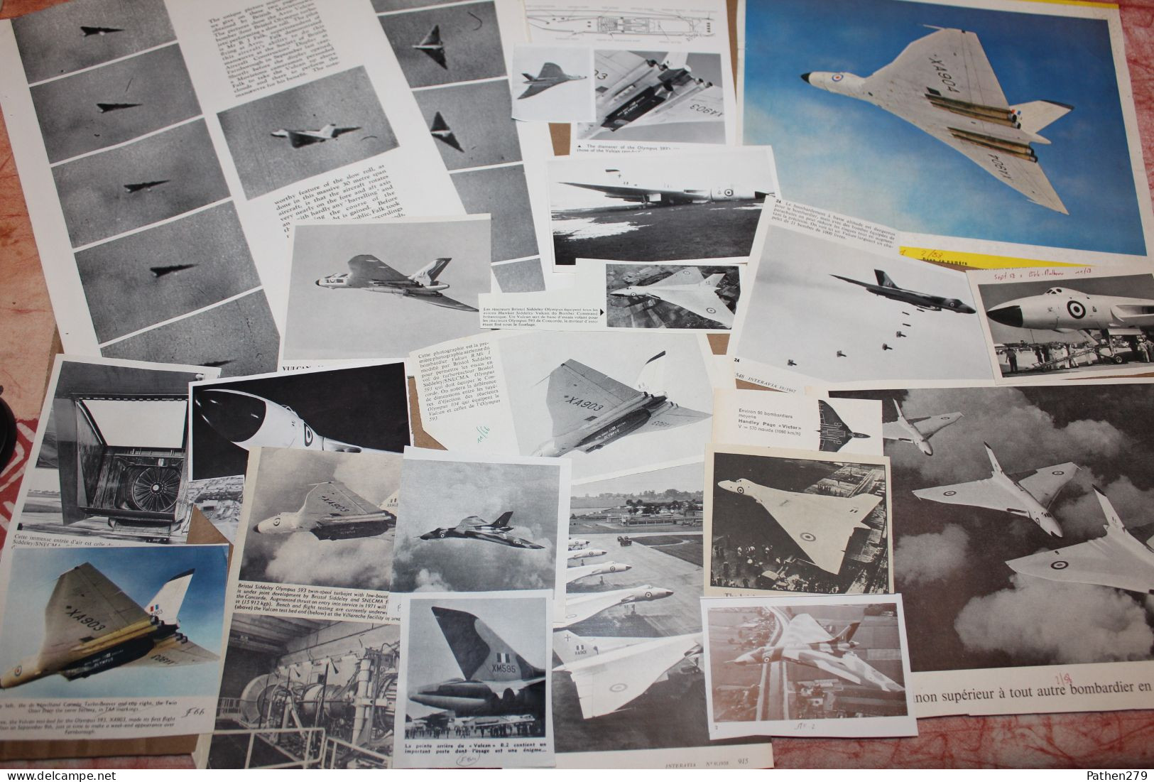 Lot De 500g D'anciennes Coupures De Presse Et Photos De L'aéronef Britannique Avro 698 Vulcan B-2 - Aviation